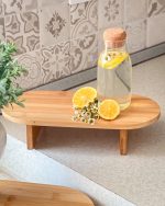 رایزر پایه دار بیضی بامبو سه سایز مناسب پذیرایی و دکور